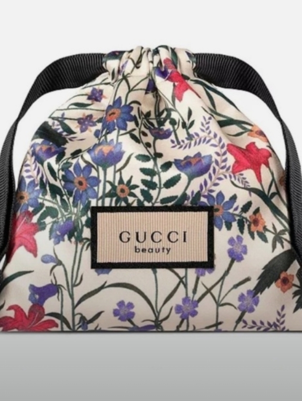 Gucci Floral Drawstring Pouch & Scrunchies Set 🩷💜🩵 - Picture 2 of 2